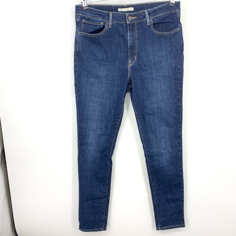 Levis Women Size 33 Jeans Dark Wash Denim Pants 721 Skinny High Rise Stretch